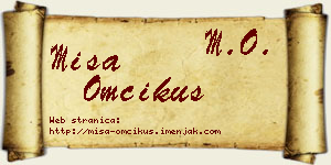 Miša Omčikus vizit kartica